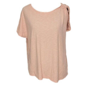 DELETTA short sleeve t shirt with tied up sleeve